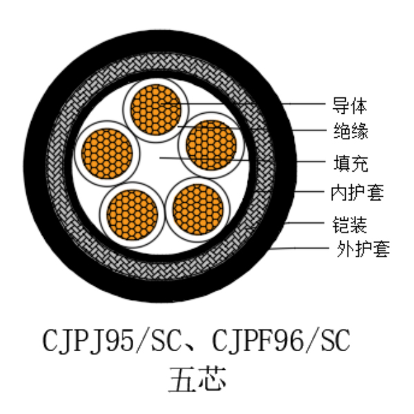 铜芯交联聚乙烯绝缘低烟无卤船用电力电缆-CJPJ95/SC-0.6/1kV、CJPF96/SC-0.6/1kV