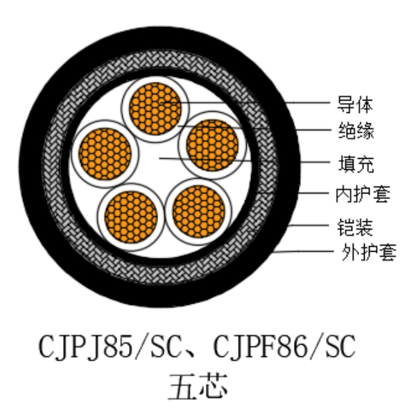 铜芯交联聚乙烯绝缘低烟无卤船用电力电缆-CJPJ85/SC-0.6/1kV、CJPF86/SC-0.6/1kV